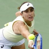 U premier tour "compliqué" au WTA 1000 de Miami pour Belinda Bencic. KEYSTONE/EPA/JOHN G. MABANGLO